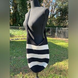 The Sak Hobo Vintage Bag Black and White